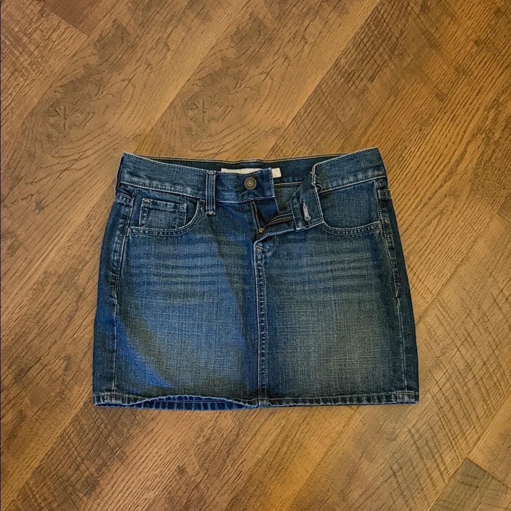 Old Navy Dark Blue Denim Mini Skirt